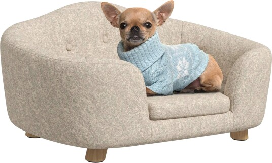 Northio Kremhvit Hundesofa Med Pute Små Dyr 70X47X30 cm