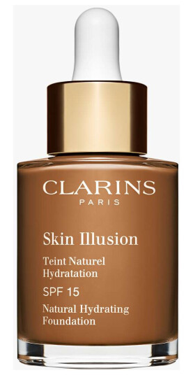 Clarins Skin Illusion 30 ml Foundation 118,5 Chocolate med Fuktighetsgivende Egenskaper og SPF15