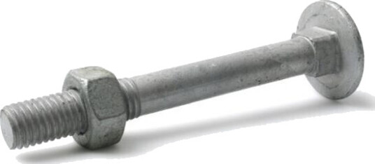 Arvid Nilsson 14912200 Vognbolt M12 MVBF 4.6, FZV, med mutter M12x200 mm, 25-pakning Arvid Nilsson 14912200 Vognbolt M12 MVBF 4.6, FZV, med mutter M12x200 mm, 25-pakning