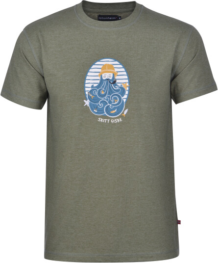 Jotunheim Varde T-Shirt Print Herre Fiske/Four Leaf Clover S