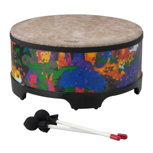 Remo Kd-5816-01 Drum Kids Percussion Gathering Drum 16"X8" Fabric Rain Forest Remo Kd-5816-01 Drum Kids Percussion Gathering Drum 16"X8" Fabric Rain Forest