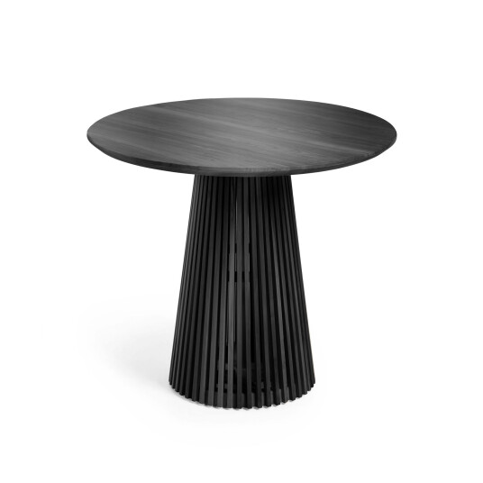Kave Home Irune Spisebord, Massivt cedertre, Ø90, Sort 1667331-01-0 1727286-01-0
