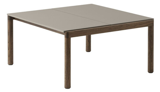Muuto Couple 2 Plain salongbord 80 x 84 x 40 cm Taupe-dark oiled oak