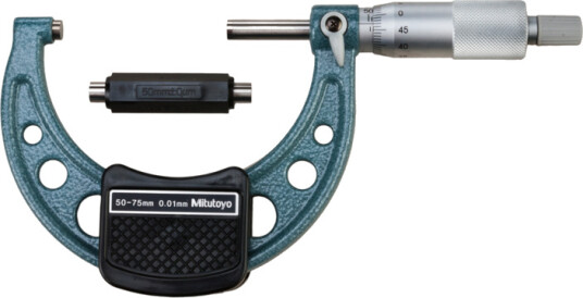 Mitutoyo Mikrometer 103-139-10 Utvändig 50-75mm, 0,01mm, Hårdmetallbelagd