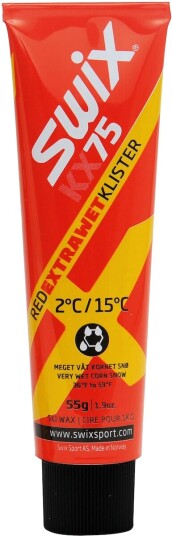 Swix Kx75 Red Extra Wet Klister 2c/15c Swix Kx75 Red Extra Wet Klister 2c/15c