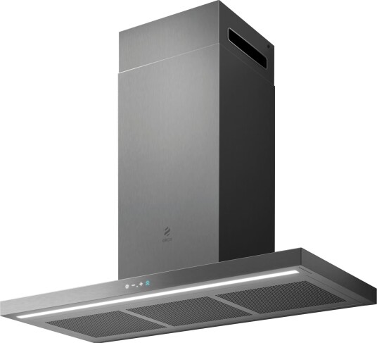 Eico Thin P 90 X Vegghengt Ventilator i Rustfritt Stål med LED-belysning og 730 m³/t Kapasitet