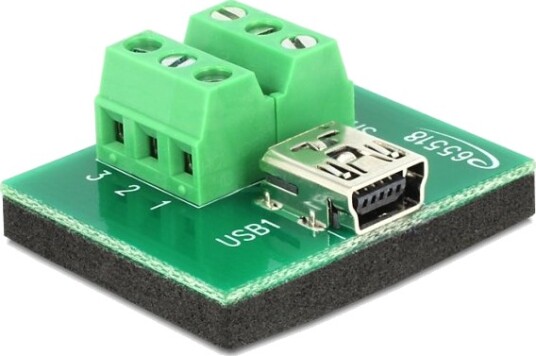 Delock 65518 Mini Usb 6P Sort Grønn