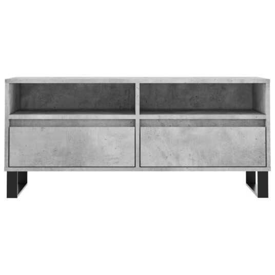 vidaXL TV-benk betonggrå 100x34,5x44,5 cm konstruert tre vidaXL TV-benk betonggrå 100x34,5x44,5 cm konstruert tre