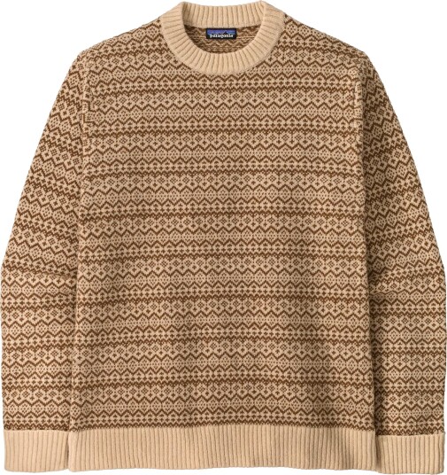Patagonia Men"s Recycled Wool Blend Sweater Snow Squail: Natural S