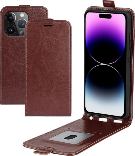 Trolsk Lommebokdeksel Vertikalt (iPhone 15 Pro) Brun