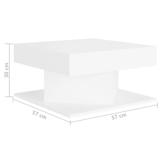 vidaXL Salongbord hvit 57x57x30 cm sponplate vidaXL Salongbord hvit 57x57x30 cm sponplate