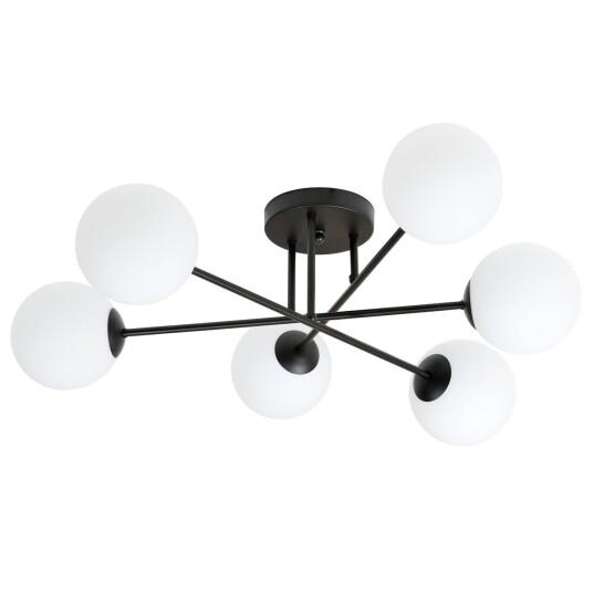 Other Brand Roma taklampe 6-lys - Svart/Opal