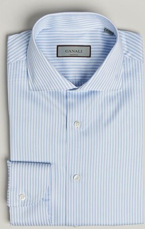 Canali Slim Fit Dress Shirt Blue Stripe Canali Slim Fit Dress Shirt Blue Stripe
