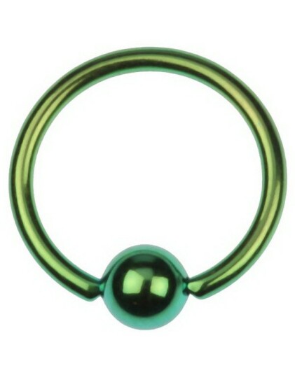 Utgått Metallic Grønn Ball Closure Ring Piercing