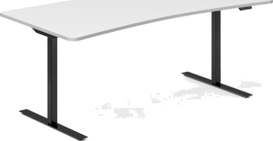 Hæve Sænkebord Dna Hvid 1800X800mm Bue 2 Ben/Sort