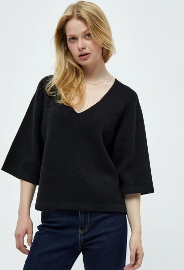 Peppercorn Rosalia 3/4 Ærme Pullover Black XS Peppercorn Rosalia 3/4 Ærme Pullover Black XS