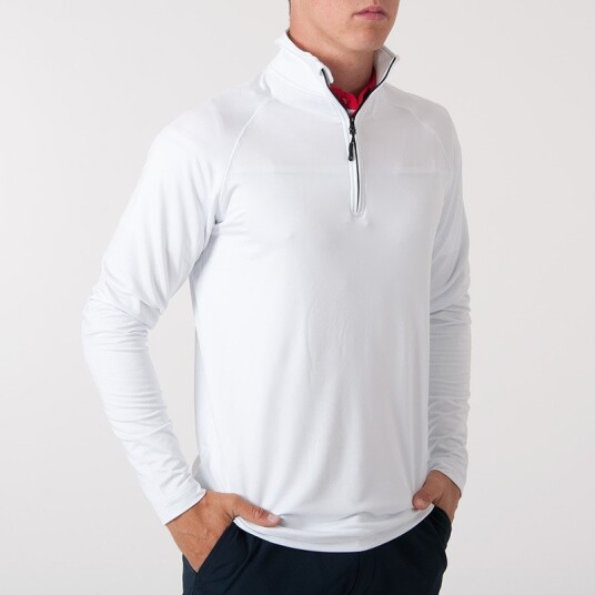 Cutter & Buck Coos Bay Half-Zip Hvit Golfgenser herre White (000) XXX-Large