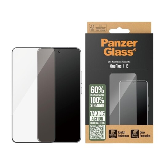 PanzerGlass OnePlus 15 Ultra Wide Fit Skjermbeskytter