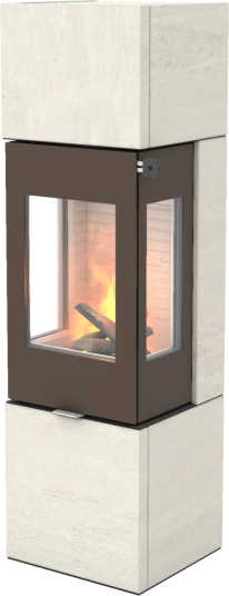 Rais Nexo PST 160 Mocca Vedovn Med Sideglass Og Ståldør Porto Stone