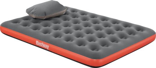 Bestway Luftmadras Grå og rød 203 x 152 x 22 cm PVC