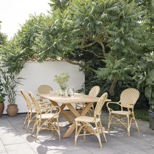 Sika Design Isabell outdoor spisestol ivory/honey Sika Design Isabell outdoor spisestol ivory/honey