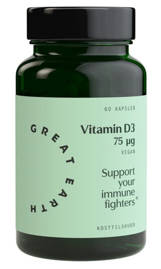 Great Earth Vitamin D3 75 µg 60pcs Great Earth Vitamin D3 75 µg 60pcs