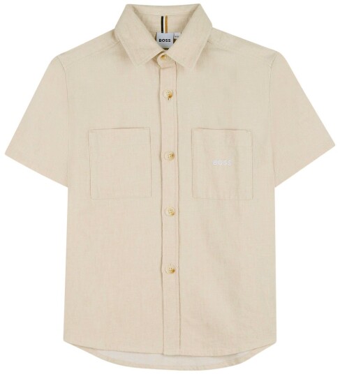 BOSS Short Sleeve Shirt Cream 176