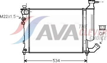AVA COOLING SYSTEMS CNA2154 Radiator motorkjøling