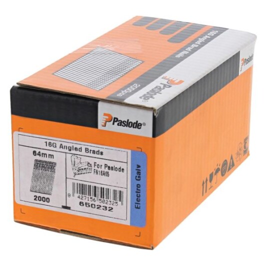 Paslode 650232 Dykkert AF16 FZB 2000-pakning 64 mm Innfesting