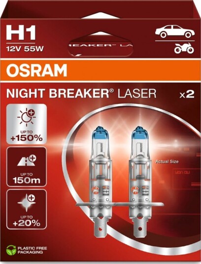 OSRAM 64150NL-2HB Lyspære, fjernlys