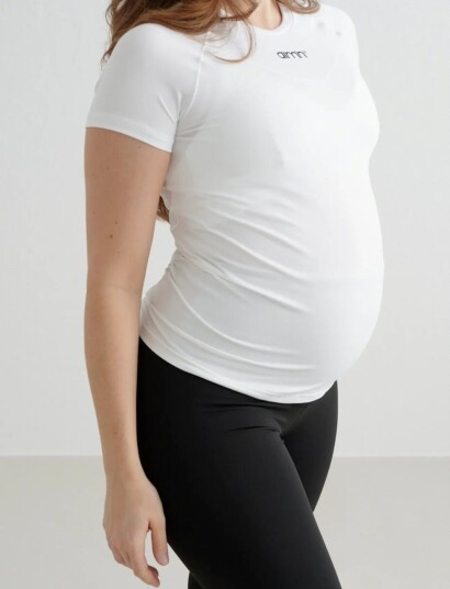 aim´n Soft Basic Maternity Short Sleeve White M