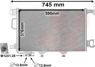 VAN WEZEL 30005360 Kondensator, klimaanlegg