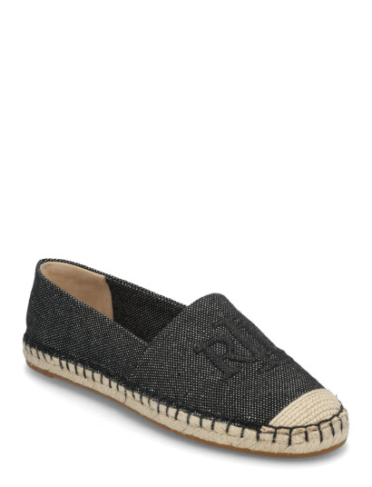 Lauren Ralph Lauren Cameryn Cross-Dyed Canvas Espadrille - Black - 36