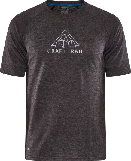 Craft Men's Advance Trail Wool Short Sleeve Tee  Black/Melange Black-Melange XXL