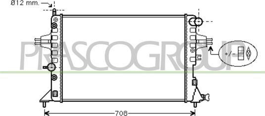 PRASCO OP017R003 Radiator motorkjøling