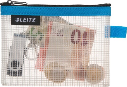 Leitz Wow Travel Small - Pung For Credit Cards / Id / Cash / Cables / Earphones / Medicines / Cosmetics - Eva-Folie - Blå