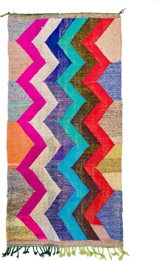 Marokkansk Boucherouite teppe 135 x 265 cm Størrelse: 135 x 265 cm