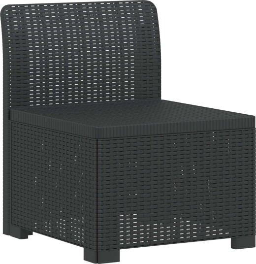 vidaXL 1 seters Hage Sofa Rattan Utseende PP Antrasitt