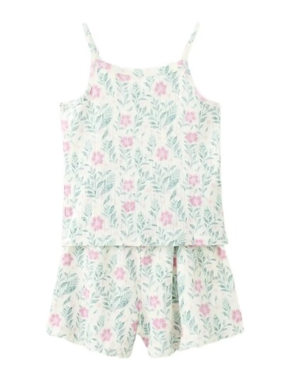 Mango Floral Print Short Pyjama Set Cream 5 6 Mango Floral Print Short Pyjama Set Cream 5 6