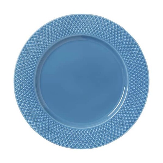Lyngby Porcelæn Rhombe tallerken Ø 27 cm Blå