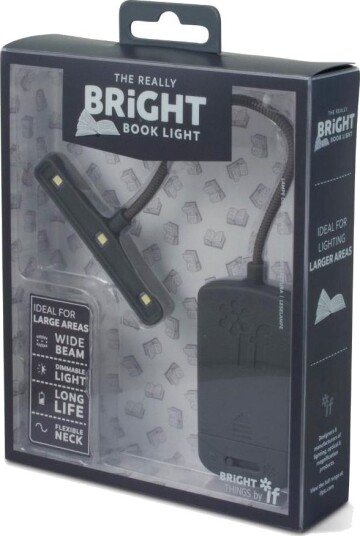Bright Boklys Boklampe Grå Bright Boklys Boklampe Grå