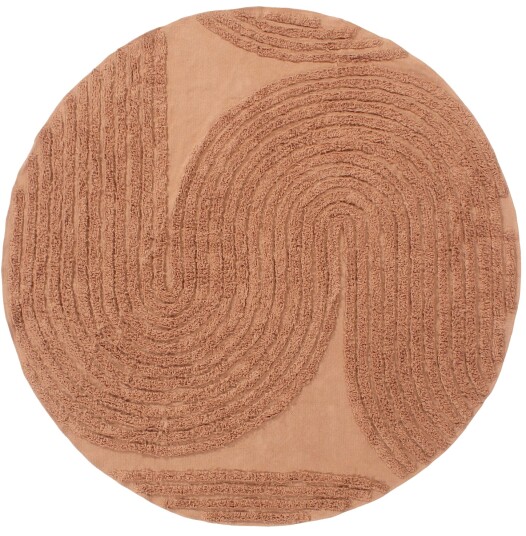 Runde tepper Jovie Natural Cotton Shaggy terrakotta Størrelse: Ø 160 cm