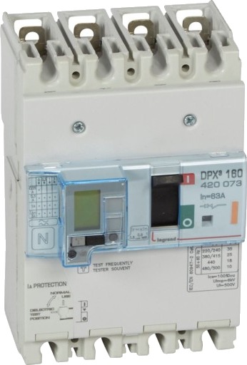 Legrand DPX3 160 Termisk Sikring + Jordfeil 4P 63A 25kA