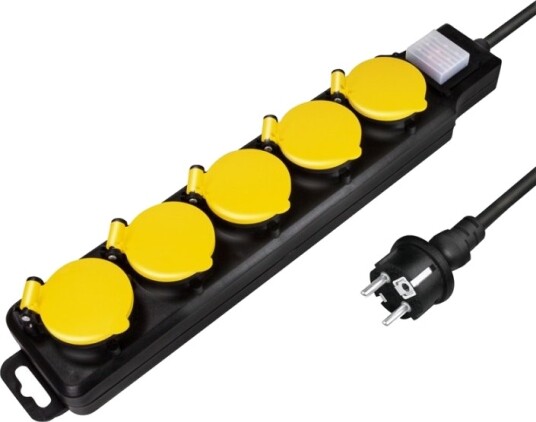 LogiLink 5 veis utendørs strømuttak IP44 LPS255 LogiLink 5 veis utendørs strømuttak IP44 LPS255