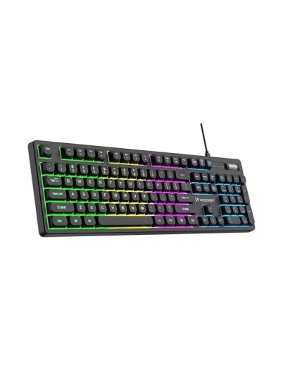 Wozinsky WKG 200 Keyboard with RGB Membrane Gaming Roller Black US International ISO US Internasjonal Svart