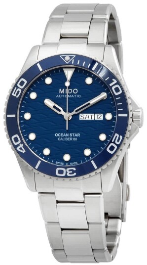 Mido Herreklokke M042.430.11.041.00 Ocean Star Blå/Stål Ø42.5 mm