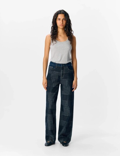 Object Objmoji Wara Dnm Wide Jeans Cc3 Navy M