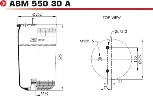 Luftbelg fjæring NEOTEC ABM55030A