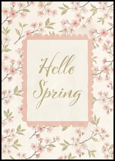 Posterbox Hello Spring Plakat Plakat / 70x100cm