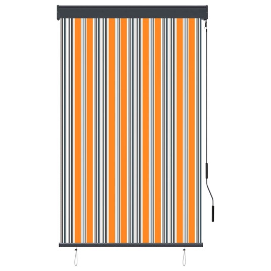 vidaXL Utendørs rullegardin 100x250 cm gul og blå